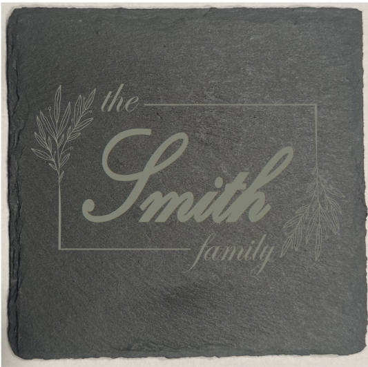 CUSTOM Engraved Slate Coasters