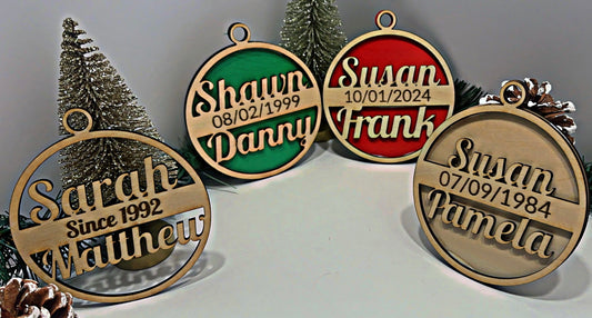 The 2024 TREASURED MOMENTS Collection - Personalized Laser Engraved Ornaments