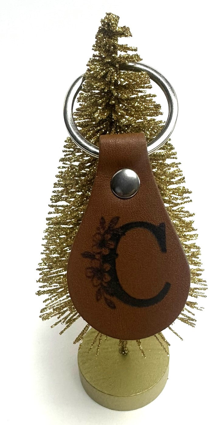 Personalized Laser Engraved Leather Key Chain