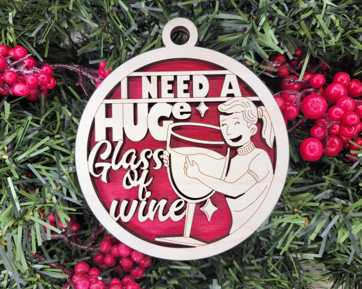 FUNNY WINE ORNAMENTS - As UNIQUE as YOU ARE - NEW for 2024