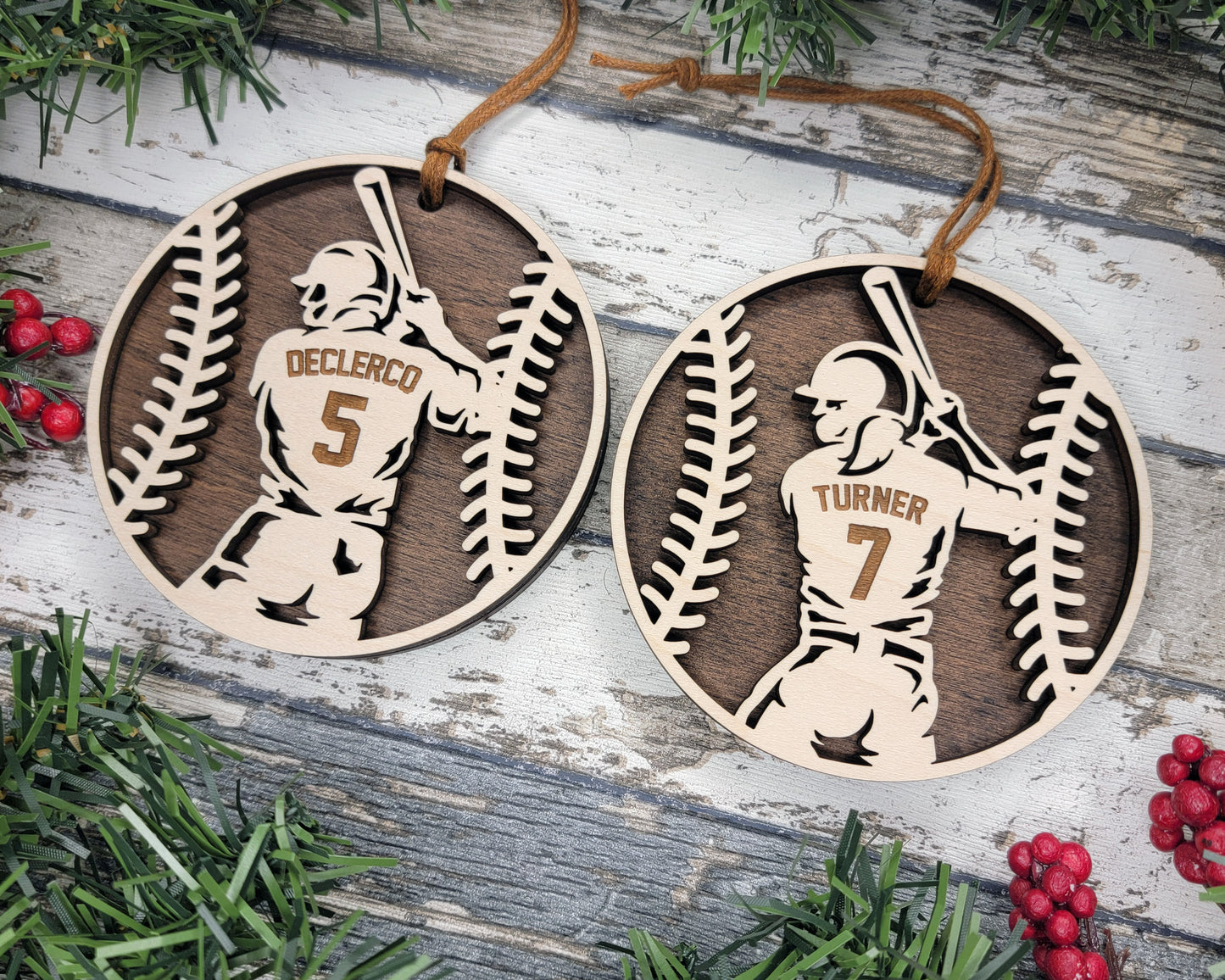 STADIUM SERIES Personalized CHRISTMAS ORNAMENTS - NEW FOR 2024 - BASEBALL