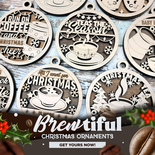 BREW-ORNAMENTS!! - For the Coffee and Tea LOVER - NEW for 2024